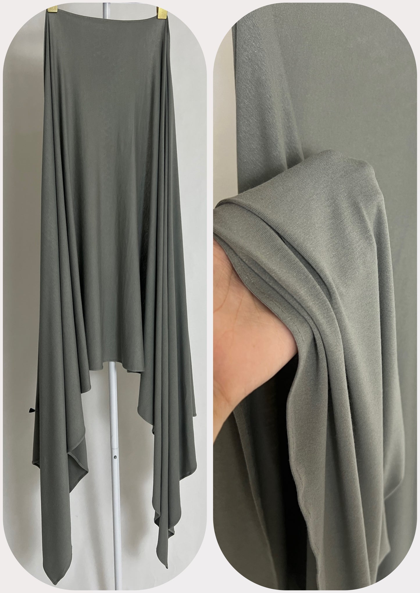 حجاب جيرزي أخضر رمادي