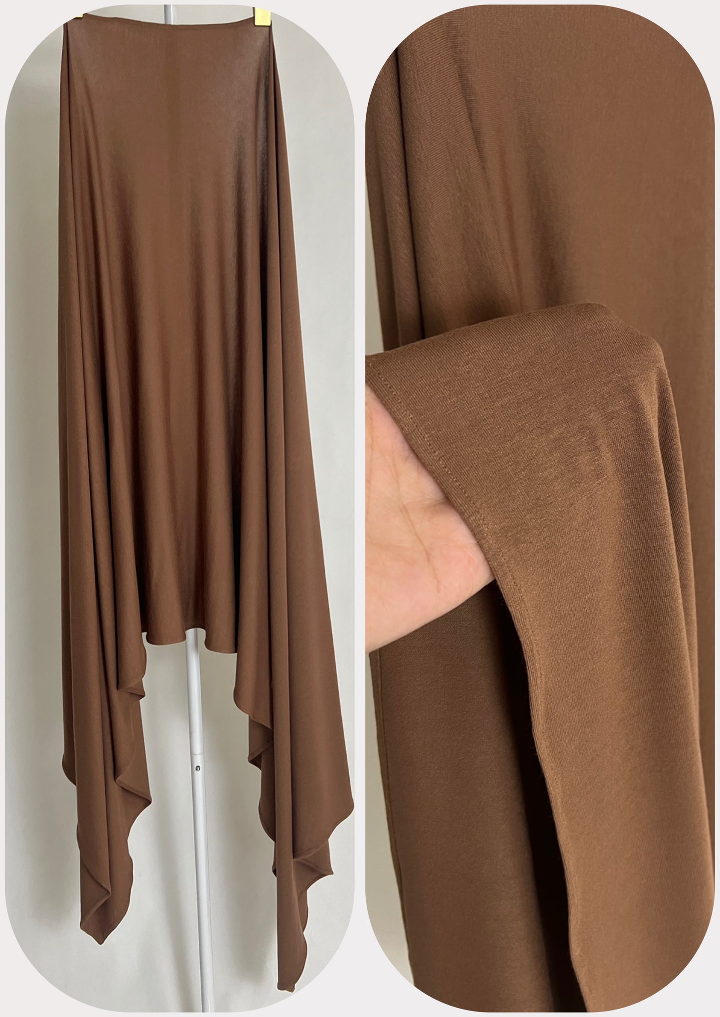 حجاب جيرزي شوكولاتة بالحليب