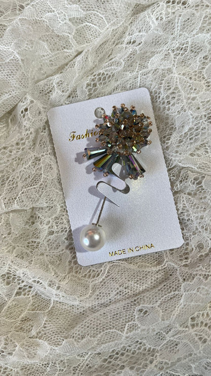 دبوس الورد اللؤلؤي (P)