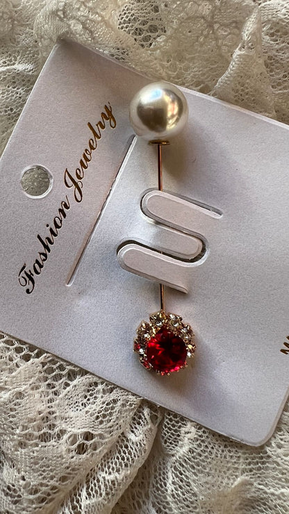 Pearled Circle Brooch